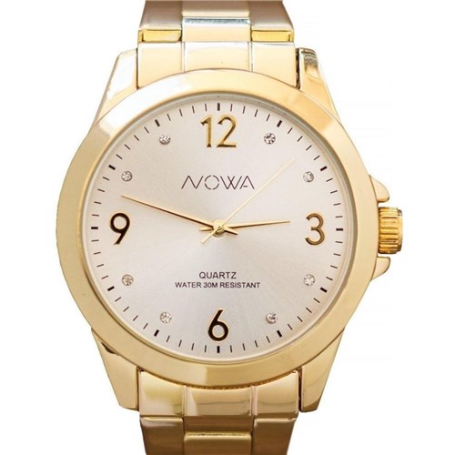 Relógio Nowa Feminino Dourado Original Nw1026k