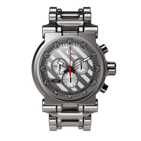 Relógio Oakley 10046 Hollow Point White Dial/titanium Bracelet