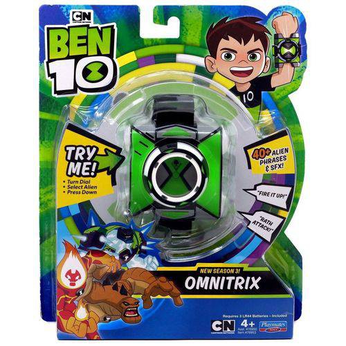 Relógio Omnitrix Básico Ben 10 com Som e Luz Série 3 - Sunny