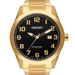 Relogio Orient Analógico MGSS1180 P2KX Dourado Mostrador Preto com Calendario