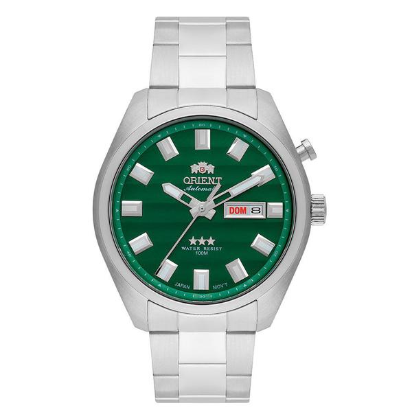 Relogio Orient Automatico Masculino Mostrador Verde Tres Estrelas 469SS076 E1SX