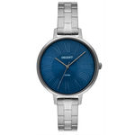 Relógio Orient Azul Feminino Prata Fbss0081 A3sx