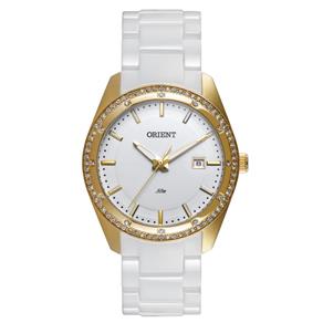 Relógio Orient Ceramic Swarovski Analógico Feminino FGSK1001 B1BX