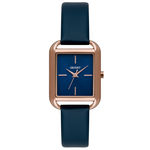 Relógio Orient Couro Feminino Rose Azul Lrsc0002 D1dx