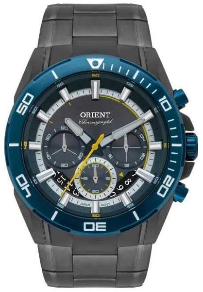 Relógio Orient Cronógrafo Chumbo Azul Mtssc026 G1gx