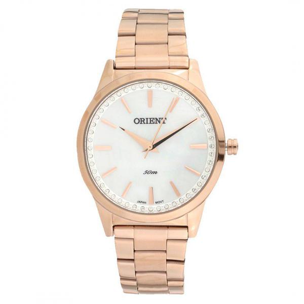 Relógio Orient Feminino Analógico FRSS0041 B1RX Rose Madrepérola e Zircônias