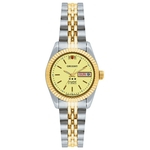 Relogio Orient Feminino Automatico 3 Estrelas Prata e Dourado 559EB3X-C1SK