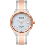 Relogio Orient Feminino bicolor aço inox calendario madreperola FTSS1115 B1SR