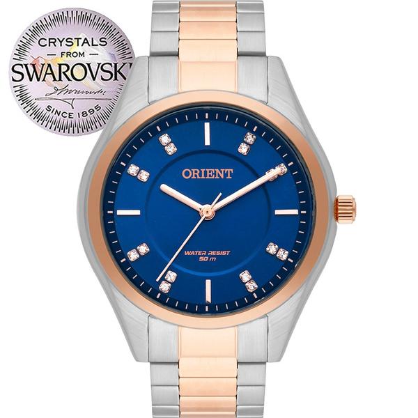 Relógio Orient Feminino Bicolor Swarovski FTSS0055D1SR