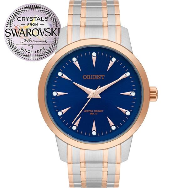 Relógio Orient Feminino Bicolor Swarovski FTSS0057D1SR