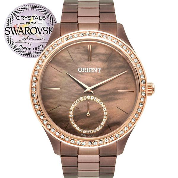 Relógio Orient Feminino Chocolate Swarovski FTSS0062N1NX