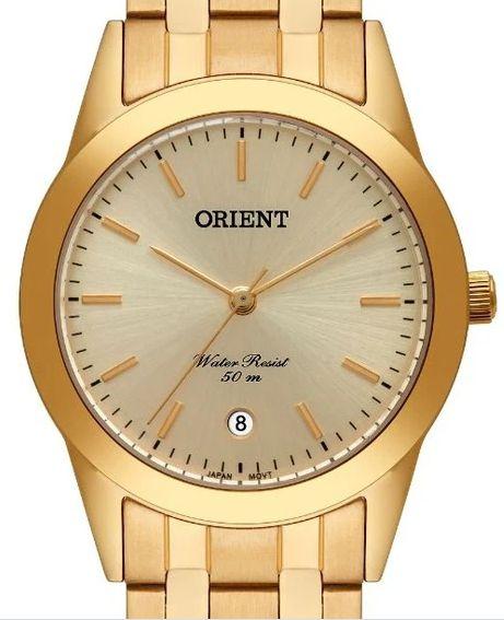 Relogio Orient Feminino Dourado Medio a Prova Dagua Aço Inox Mgss1179 C1kx