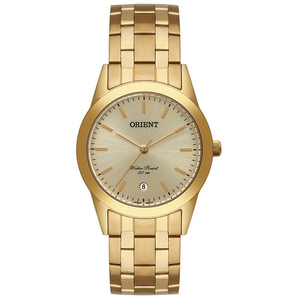 Relogio Orient Feminino Dourado Medio a Prova Dagua Mgss1179 C1kx