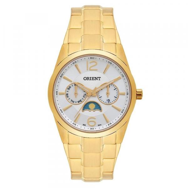 Relógio Orient Feminino Dourado Moon Fgssm056 S2kx