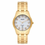 Relogio Orient Feminino Dourado Pequeno com cristais Swarovski Fgss1150