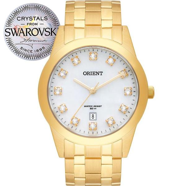 Relógio Orient Feminino Dourado Swarovski Elements FGSS1150B1KX