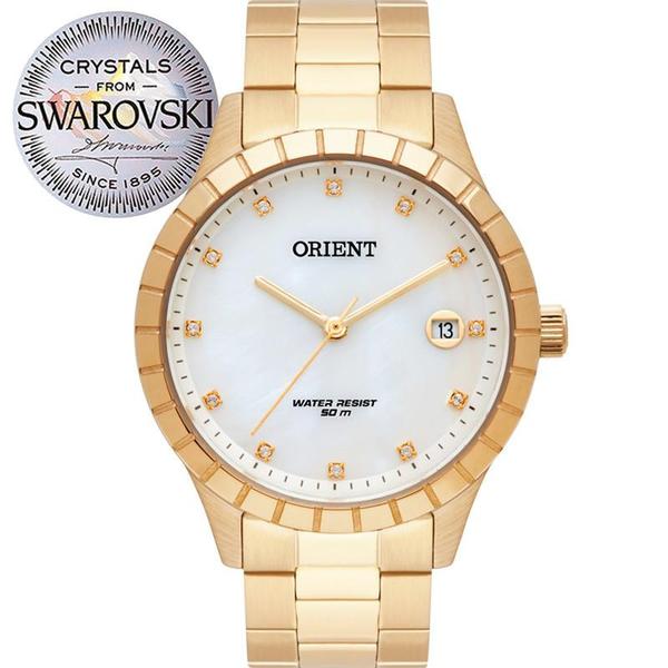 Relógio Orient Feminino Dourado Swarovski Elements FGSS1151B1KX