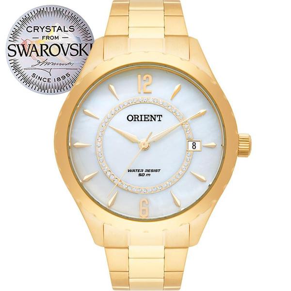 Relógio Orient Feminino Dourado Swarovski Elements FGSS1152B2KX