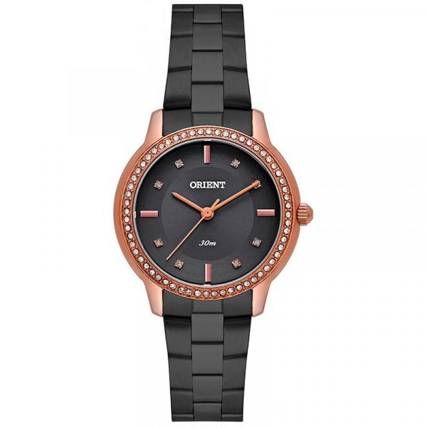 Relógio Orient Feminino Preto com Rosê - FTSS0084-G1GX