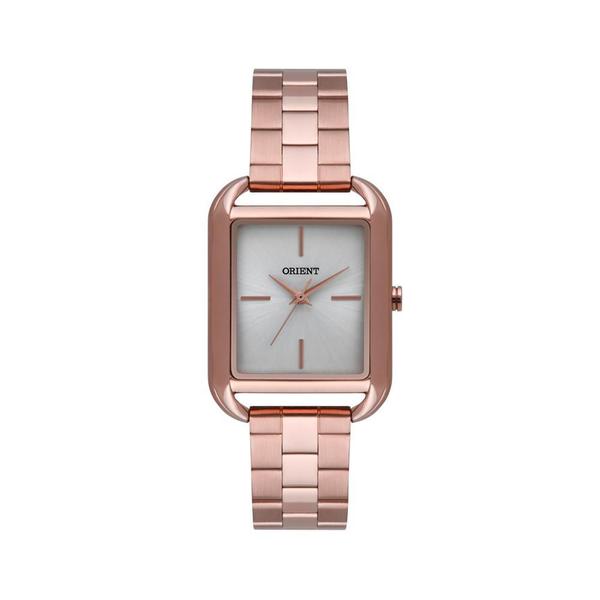 Relógio Orient Feminino Ref: Lrss0005 S1rx Retangular Rosé