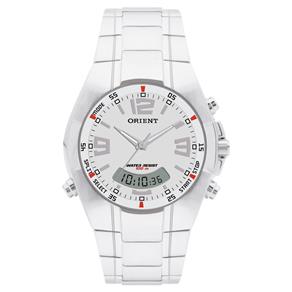 Relógio Orient Masculino Anadigi Mbssa025 B2sx Branco