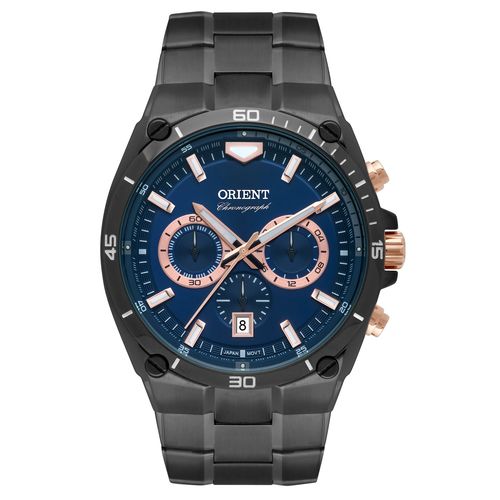 Relógio Orient Masculino Cronógrafo Mtssc028 D1sx Preto Azul