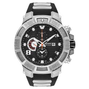 Relógio Orient Masculino Cronógrafo Titânio Xl Silicone - Mbtpc006 - Preto