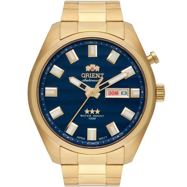 Relógio Orient Masculino Dourado Automático 469GP076D1KX Automático 10 Atm Cristal Mineral