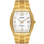 Relógio ORIENT masculino dourado branco GGSS1017 S2KX