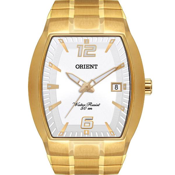 Relógio Orient Masculino Dourado GGSS1017S2KX Analógico 5 Atm Cristal Mineral Tamanho Médio