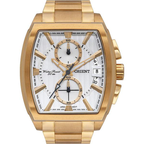 Relógio Orient Masculino Dourado GGSSC001S1KX Analógico 5 Atm Cristal Mineral Tamanho Médio