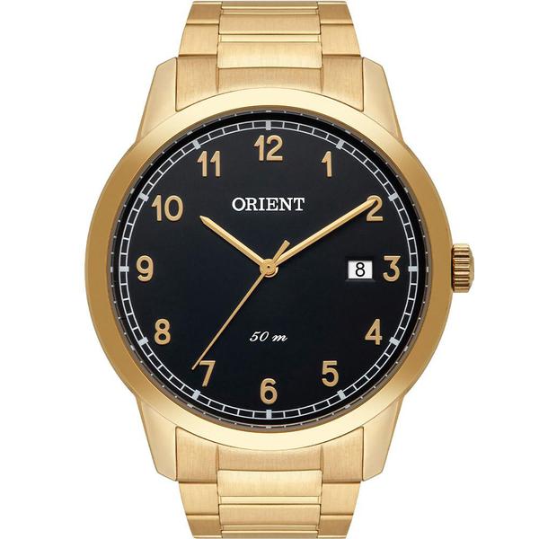 Relógio Orient Masculino Dourado MGSS1185P2KX Analógico 5 Atm Cristal Mineral Tamanho Médio