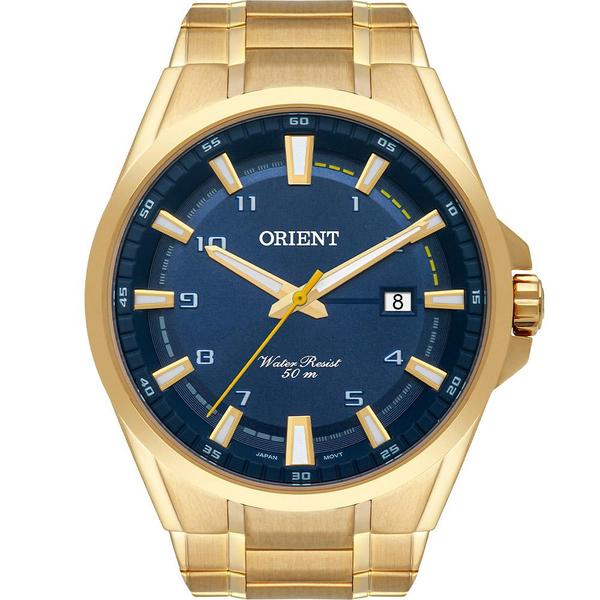 Relógio Orient Masculino Dourado MGSS1188D2KX Analógico 5 Atm Cristal Mineral Tamanho Médio