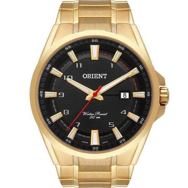 Relógio Orient Masculino Dourado MGSS1188P2KX Analógico 5 Atm Cristal Mineral Tamanho Médio