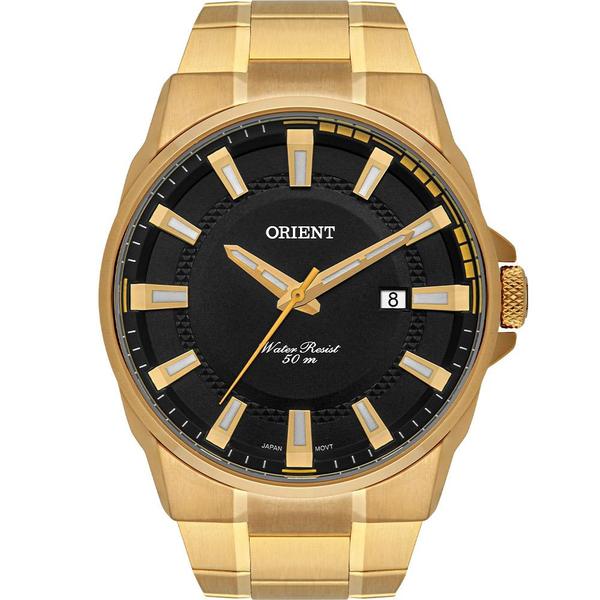 Relógio Orient Masculino Dourado MGSS1189P1KX Analógico 5 Atm Cristal Mineral Tamanho Médio