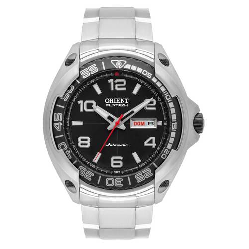 Relógio Orient Masculino Flytech Automático 469ti005 Titanio Cinza