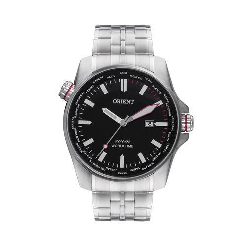 Relógio Orient Masculino Mbss1237 P1sx Aço World Time