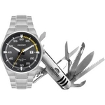 Relógio Orient masculino MBSS1338 Prata canivete suíço