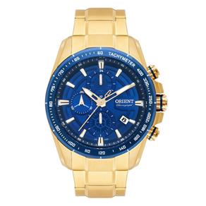 Relógio Orient Masculino Mgssc024 D1kx Azul Dourado Crono