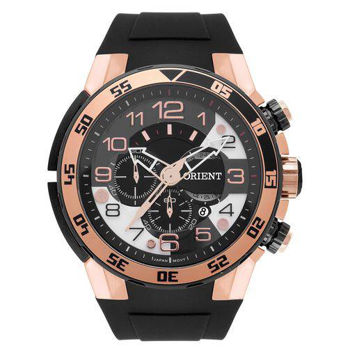 Relogio Orient Masculino Mtspc007 P2px Rose Preto Crono