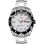 Relógio Orient Masculino Prata e Branco - F49SS003 S1SX
