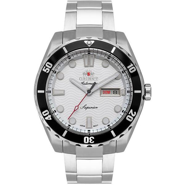 Relógio Orient Masculino Prata e Branco - F49SS003 S1SX