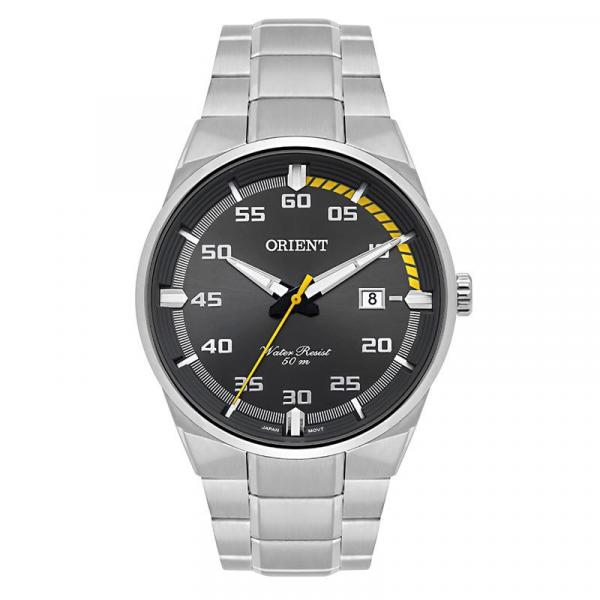 Relógio Orient Masculino Prata e Visor Preto - MBSS1338 G2SX