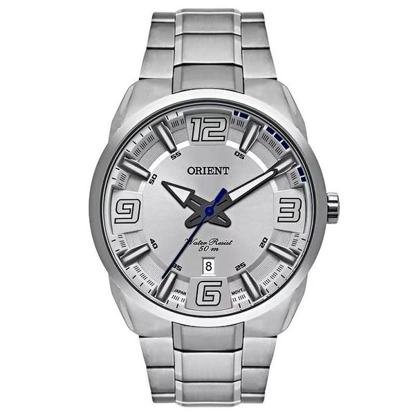 Relógio Orient Masculino Prata Fundo Branco - Mbss1359-S2sx