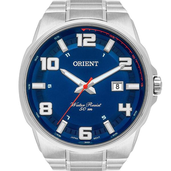 Relógio Orient Masculino Prata MBSS1366D2SX Analógico 5 Atm Cristal Mineral Tamanho Médio