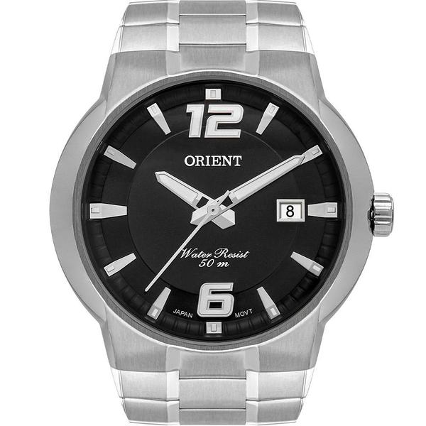 Relógio Orient Masculino Prata MBSS1367P2SX Analógico 5 Atm Cristal Mineral Tamanho Médio