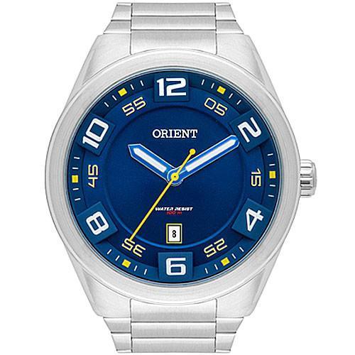 Relógio Orient Masculino Prata MBSS1298D2SX Analógico 10 Atm Cristal Mineral Tamanho Grande