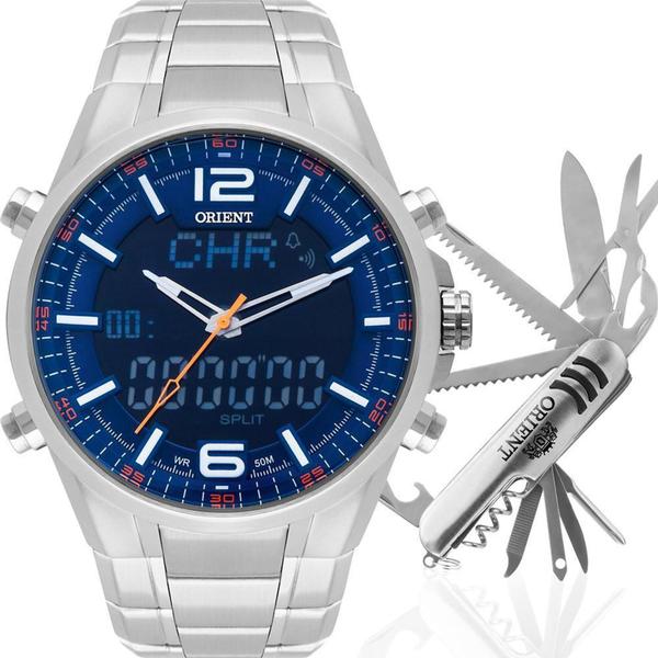 Relógio Orient Masculino Prata MBSSA048 D2SX Brinde
