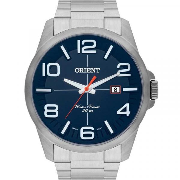 Relógio Orient Masculino Prata Sport MBSS1289D2SX Analógico 5 Atm Cristal Mineral Tamanho Médio