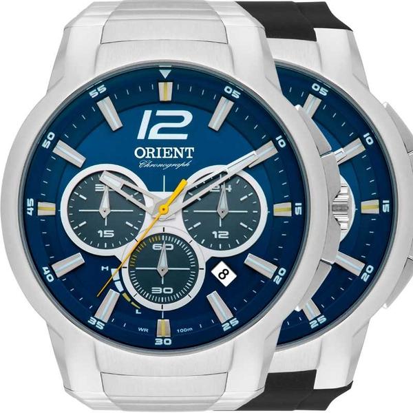 Relógio Orient Masculino Prata TROCA PULSEIRAS MBSSC169D2SX